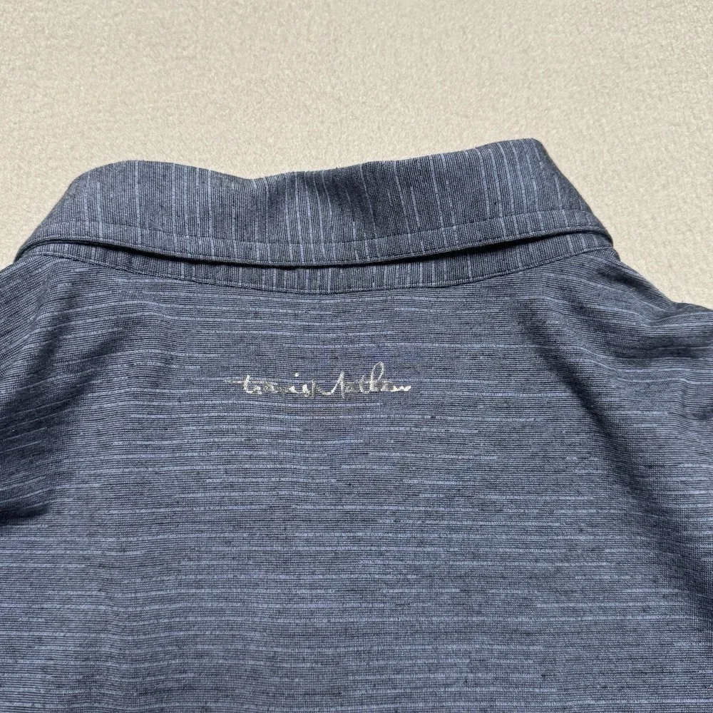 Travis Mathew Polo Shirt Mens XL Blue Golf Performance Stretch Casual‎ Preppy - Picture 4 of 7